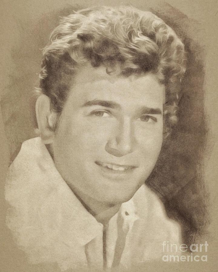 Michael Landon, Vintage Actor By John Springfield Drawing