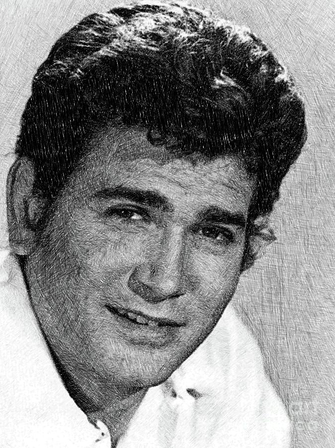 Hollywood Drawing - Michael Landon, Vintage Actor by JS by Esoterica Art Agency