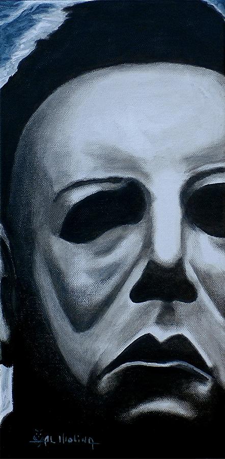 Michael Myers up close and personal Painting by Al  Molina