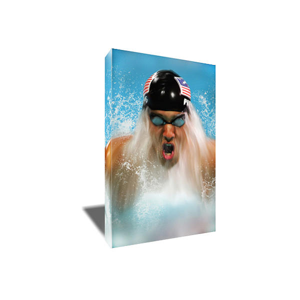 Michael Phelps Most Decorated Olympian Canvas Art Painting By Art