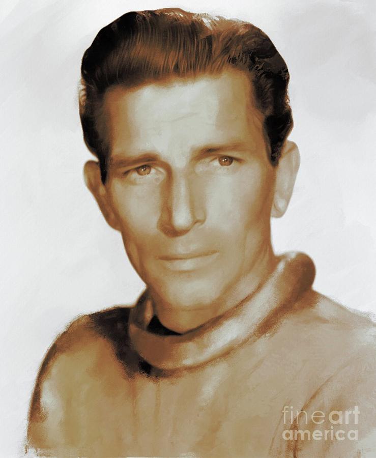 Hollywood Painting - Michael Rennie, Hollywood Legends by Esoterica Art Agency
