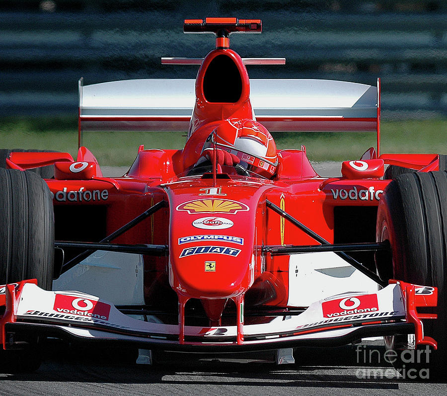 Ferrari Photograph - Michael Schumacher, Ferrari F2004 by James Hervat