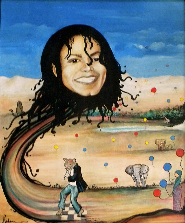 Michael Jackson Painting - Michaels World by Jordana Sands Michael Jackson Painting - Michaels World by Jordana Sands