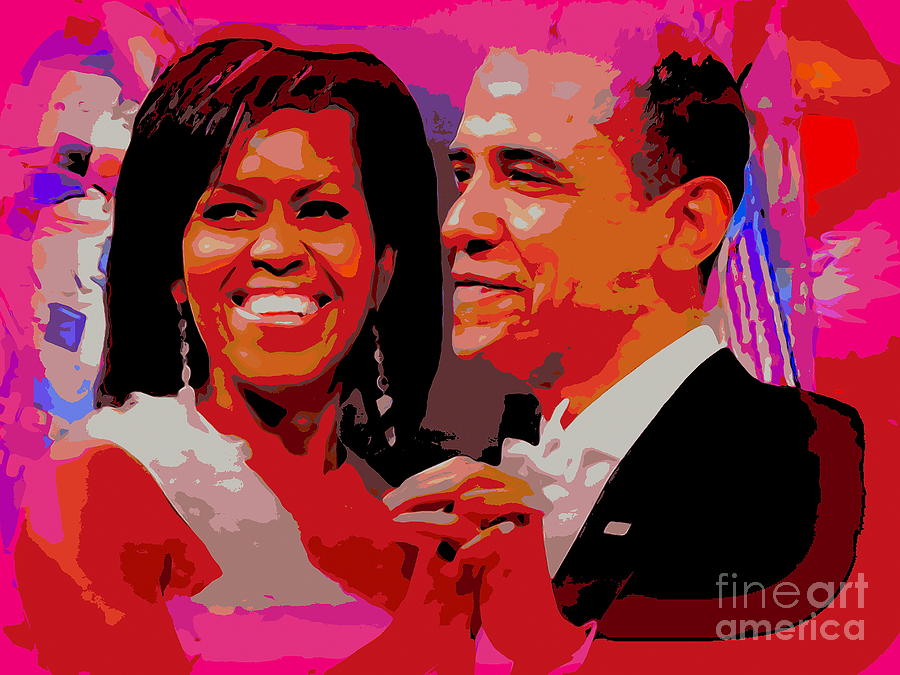 Michelle And Barack Digital Art by Ed Weidman