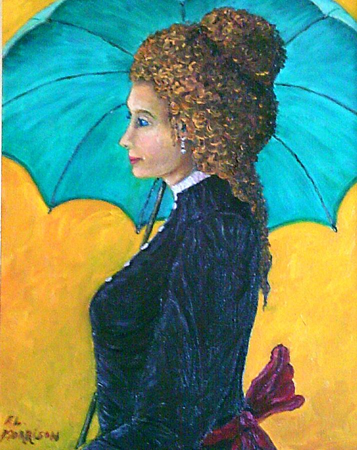 Girl With Umbrella Painting - Michelle by Frank Morrison