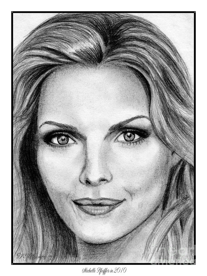 Michelle Pfeiffer in 2010 Drawing by J McCombie