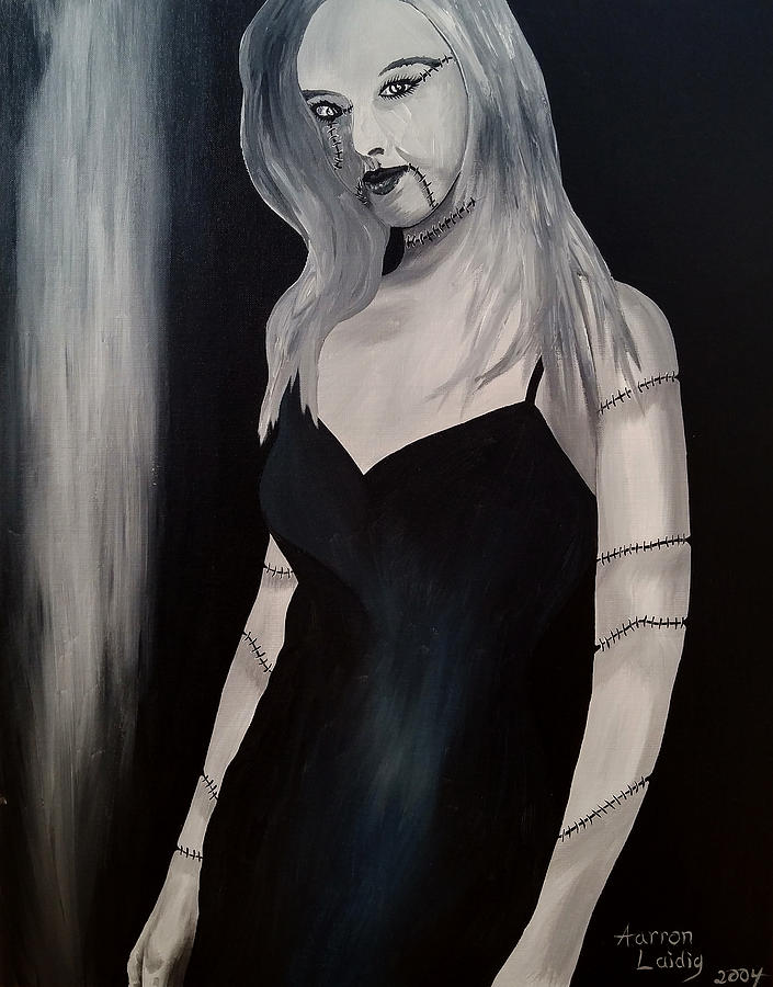 Michelle Zombie Doll # 10 Painting by Aarron Laidig