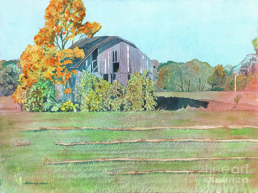 Michigan Autumn Barn Painting