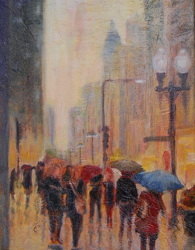 Michigan Ave Stroll Painting by Will Germino