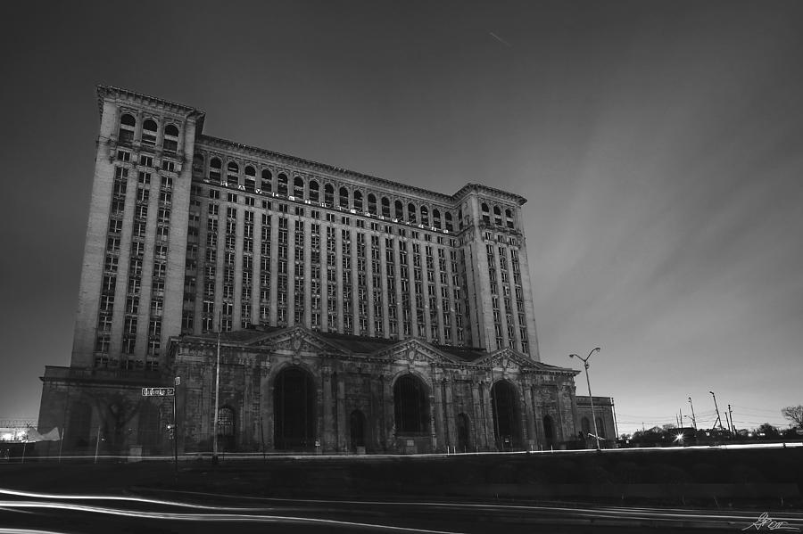 Detroit Photograph - Michigan Central Station At Midnight by Gordon Dean II