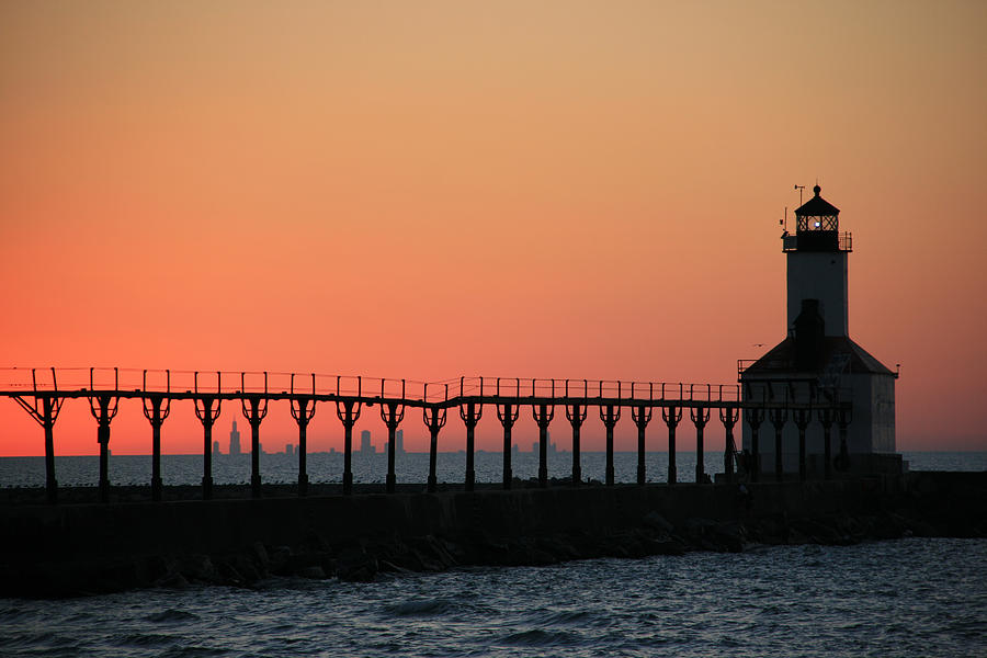 Michigan City East Pier Lighthouse Photograph by George Jones