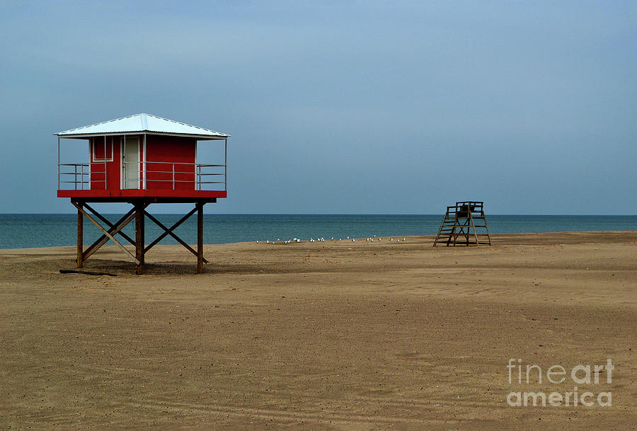 Michigan City Lifeguard Station Photograph by Amy Lucid