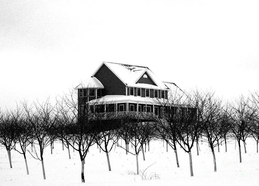 Michigan Farm in Winter Photograph by David Bearden