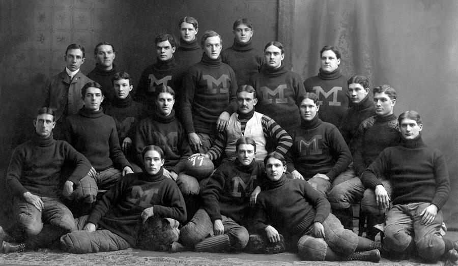 Michigan Football Team - 1899 Photograph by War Is Hell Store