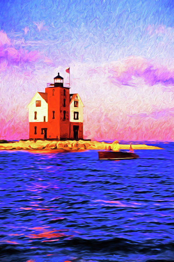 Michigans Round Island Light Digital Art