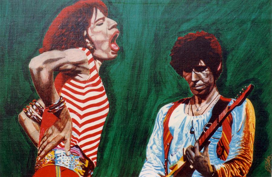 Mick Jagger Painting - Mick and Keith by Lyndon Stokes