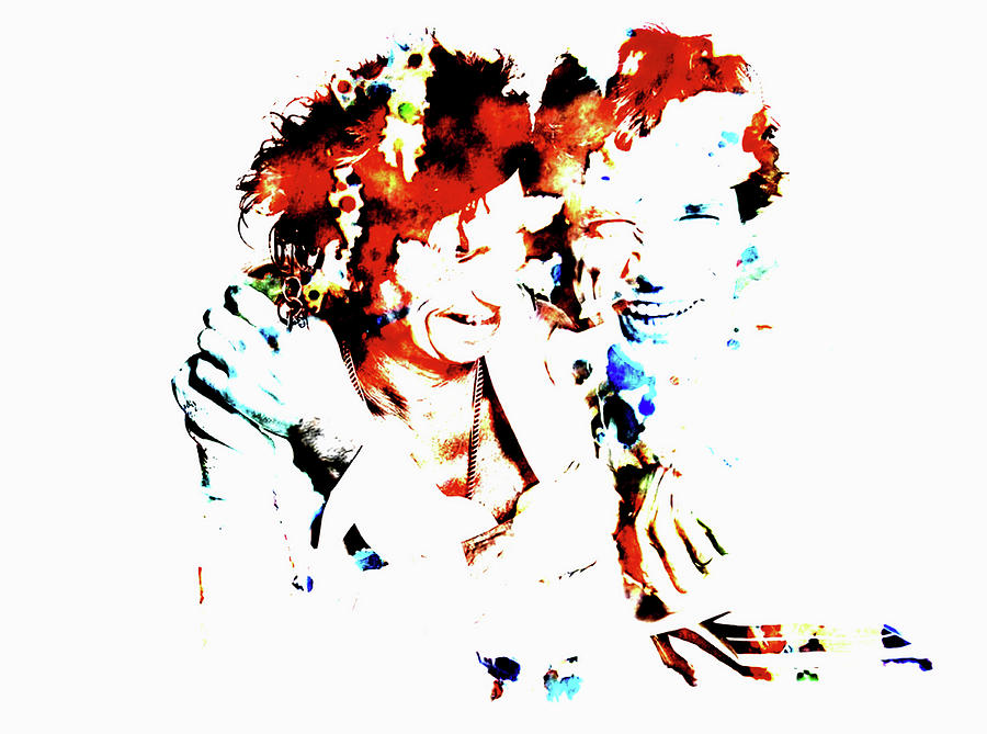 Mick Jagger and Keith Richards 4c Mixed Media by Brian Reaves