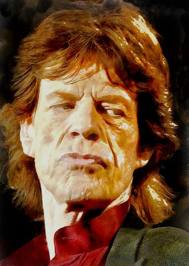 Mick Jagger Digital Art by Charmaine Zoe