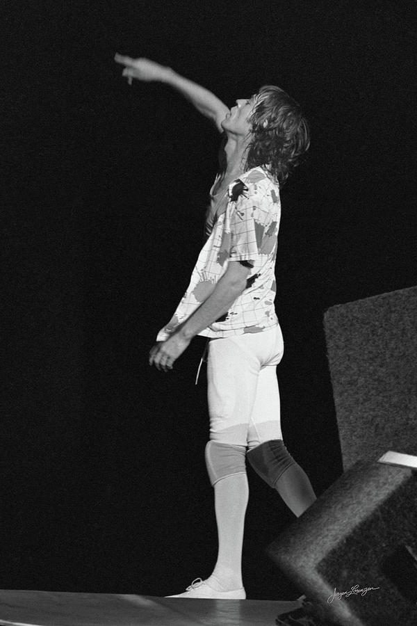 Mick Jagger Gestures on Stage Photograph by Jurgen Lorenzen