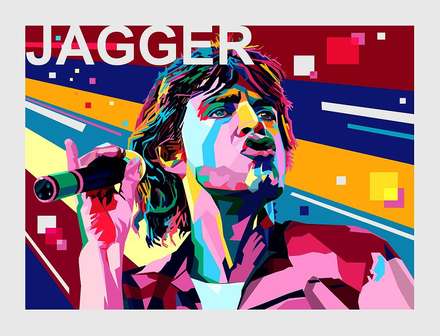 Mick Jagger Digital Art by Mal Bray