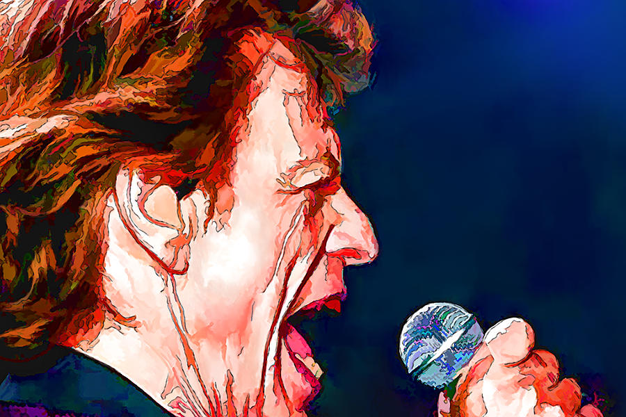 Mick Jagger Digital Art by Marlene Watson