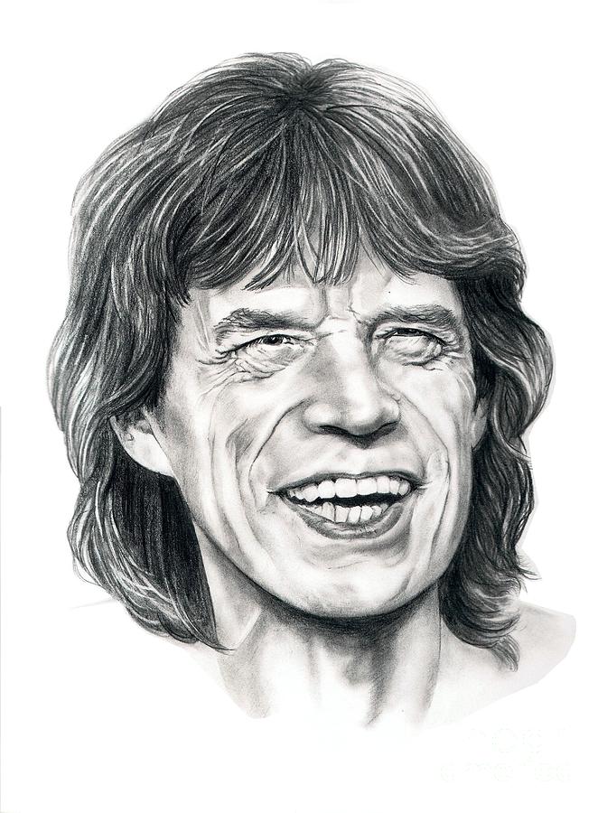 Mick Jagger Drawing - Mick Jagger by Murphy Elliott