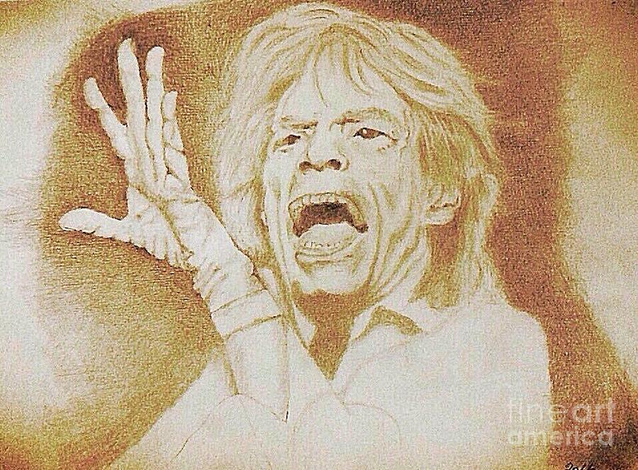 Mick Jagger of the Rolling Stones by Robert Monk Mick Jagger of the Rolling Stones by Robert Monk