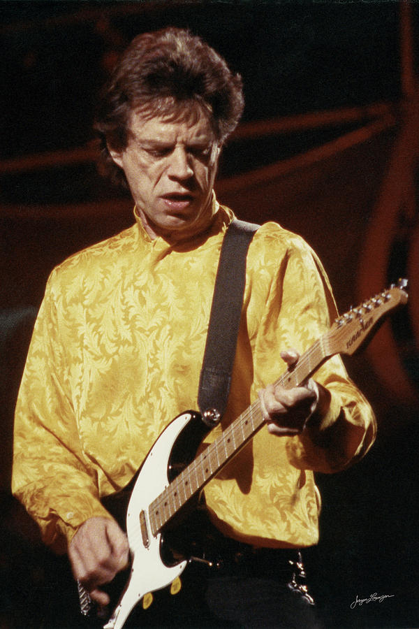 Mick Jagger Plays Guitar Photograph by Jurgen Lorenzen