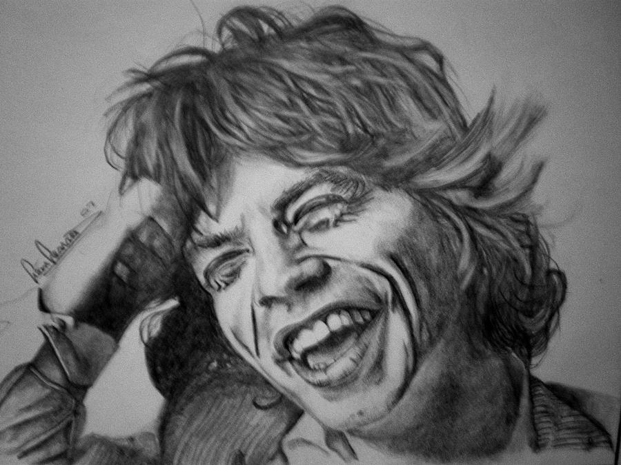 Mick Jagger Portrait Drawing By Sean Leonard - Pixels