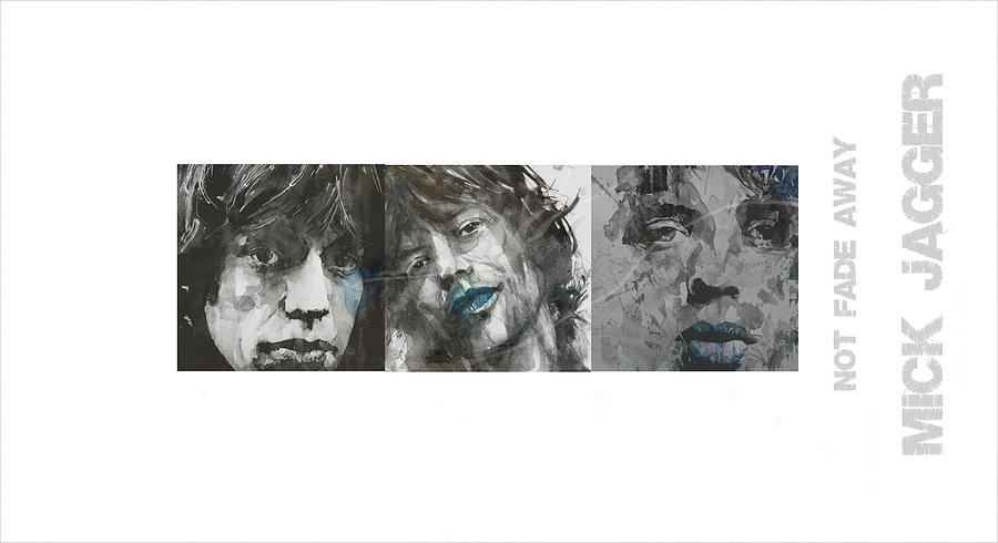 Mick Jagger Mixed Media - Mick Jagger Triptych by Paul Lovering Mick Jagger Mixed Media - Mick Jagger Triptych by Paul Lovering