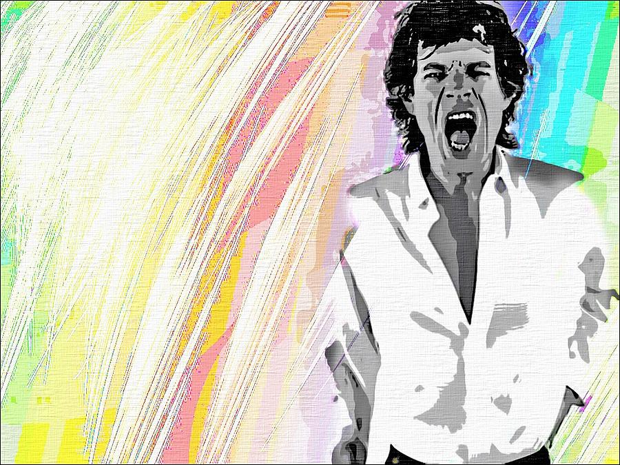 Mick Jagger Mixed Media - Mick by Mary Morawska