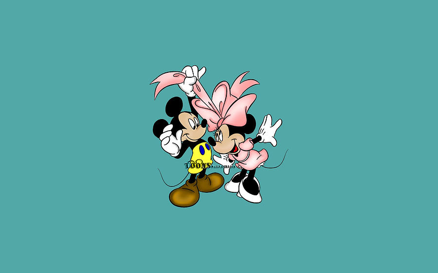 Pattern Digital Art - Mickey And Minnie by Maye Loeser