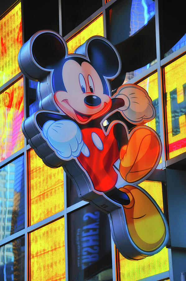 Mickey in Times Square Photograph by Mike Martin