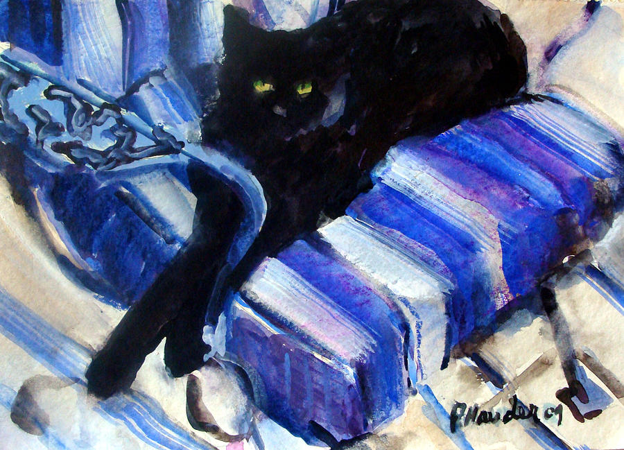 Cat Painting - Mickey Is Hot by Pauline Hauder