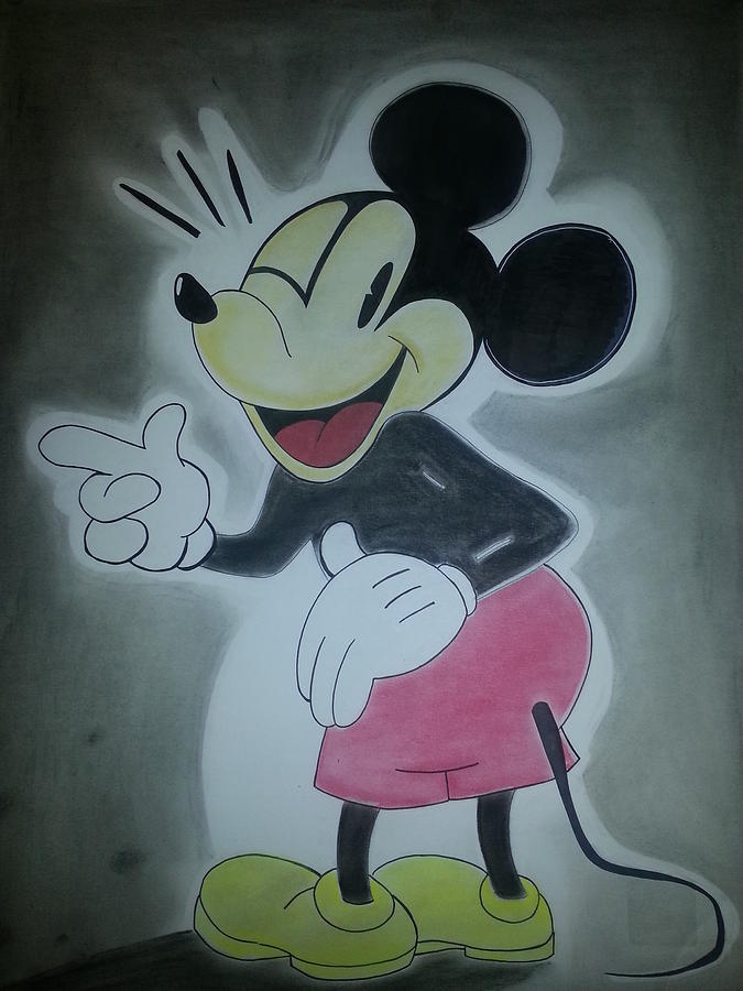 Mickey Drawing by JK Hunt