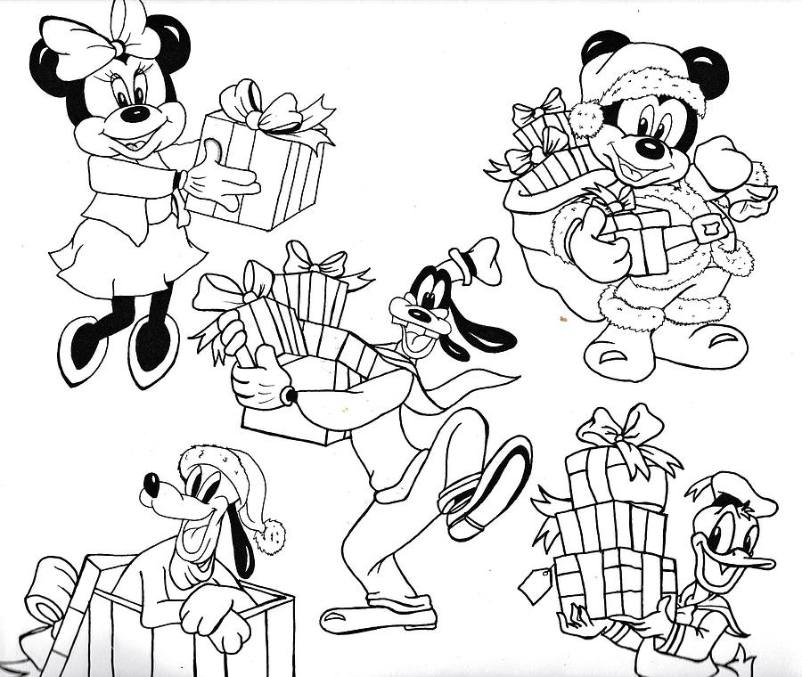 Mickey Mouse Christmas Drawing by Yevgeniya Kutnyak Fine Art America