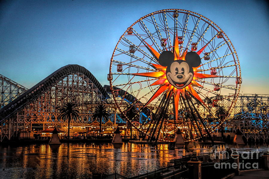 Mickey Mouse Disney California Adventure Rides  Photograph by Chuck Kuhn