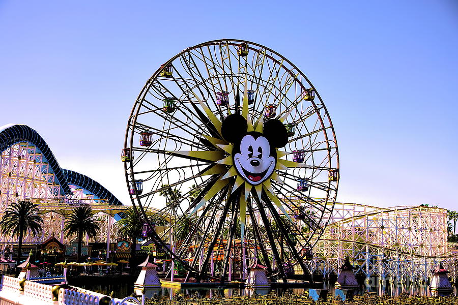 Mickey Mouse Ferris Wheel Colors  Photograph by Chuck Kuhn