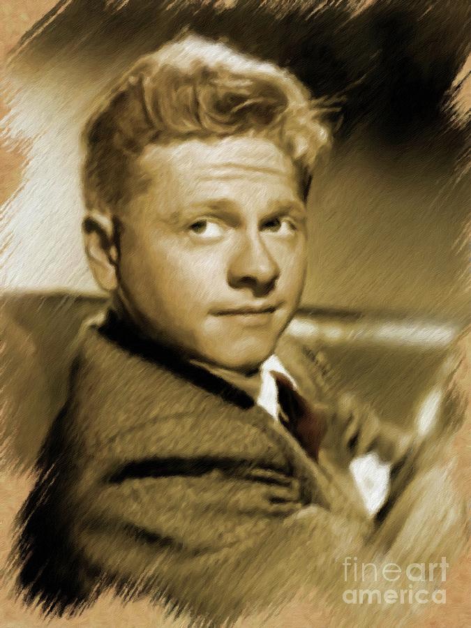 Hollywood Painting - Mickey Rooney, Actor by Esoterica Art Agency