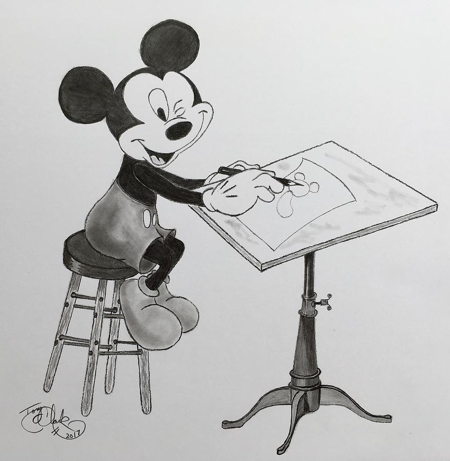 Mickey the Imagineer Drawing by Tony Clark
