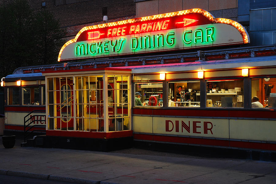 Mickeys Dining Car Photograph by James Kirkikis