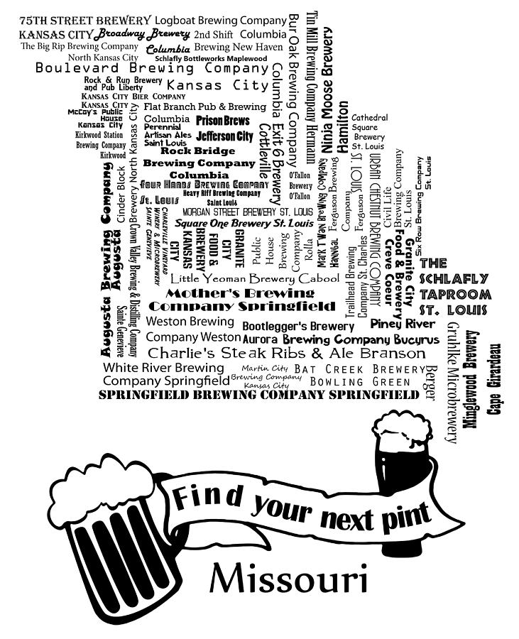 Beer Digital Art - Micro Brew Missouri by Ryan Burton