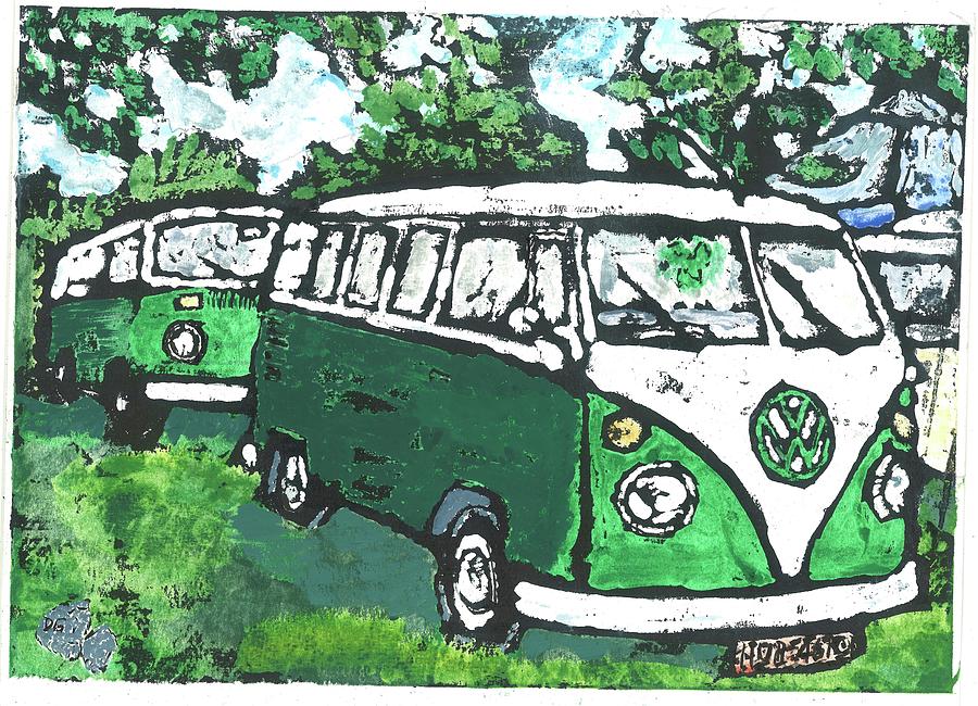 Kombi Painting - Microbus by Dick Gallagher Kombi Painting - Microbus by Dick Gallagher