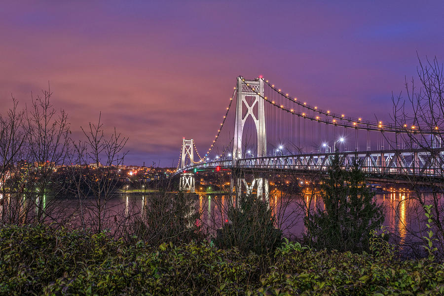 Mid Hudson Bridge At Twilight Photograph by Angelo Marcialis