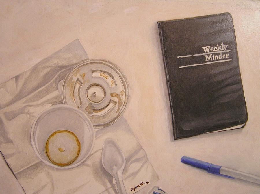 Coffee Painting - Mid-Morning Coffee by Nigel Wynter