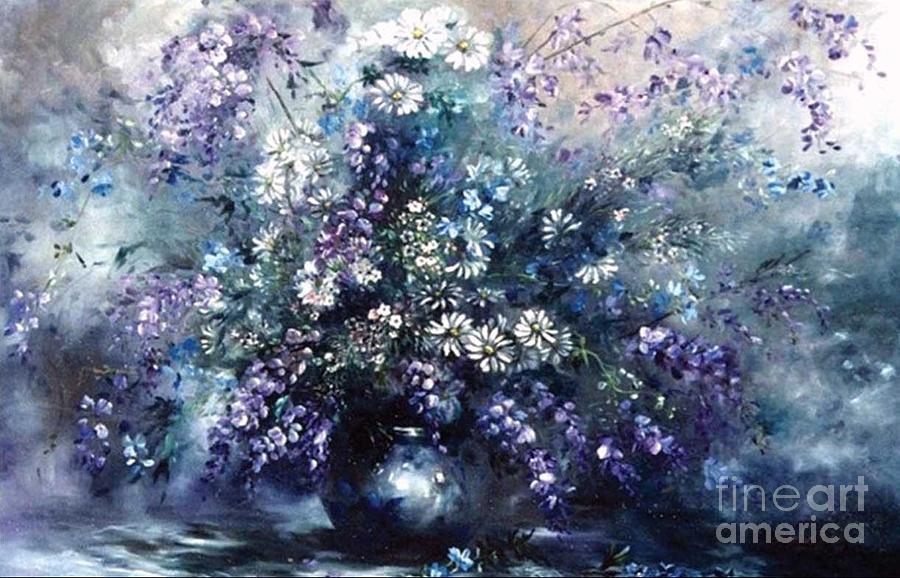 Mid Spring Blooms Painting by Ryn Shell