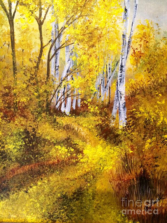 Tree Painting - Midas touch by Laurel Adams
