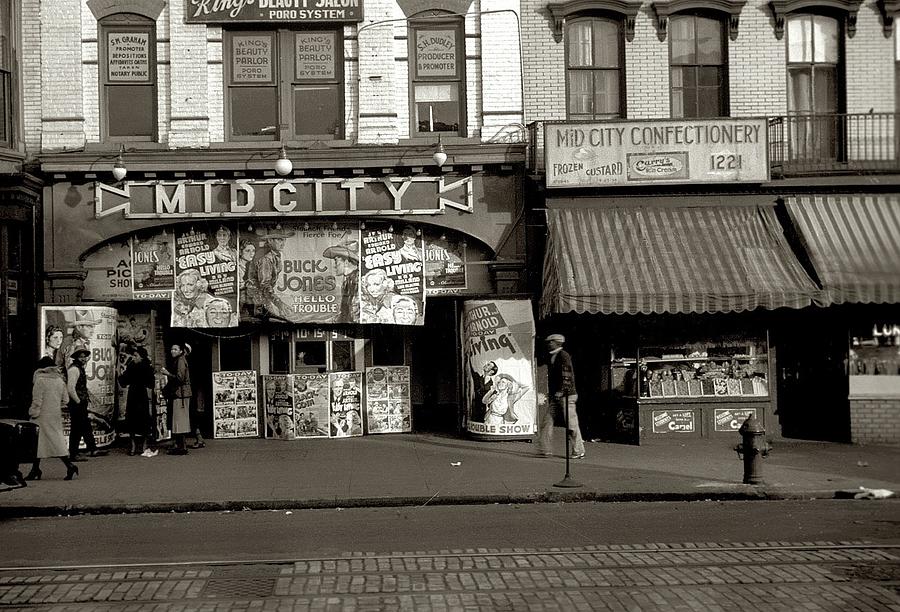 Midcity Cinema John Vachon FSA photo Washington DC December 1937 Photograph by David Lee Guss