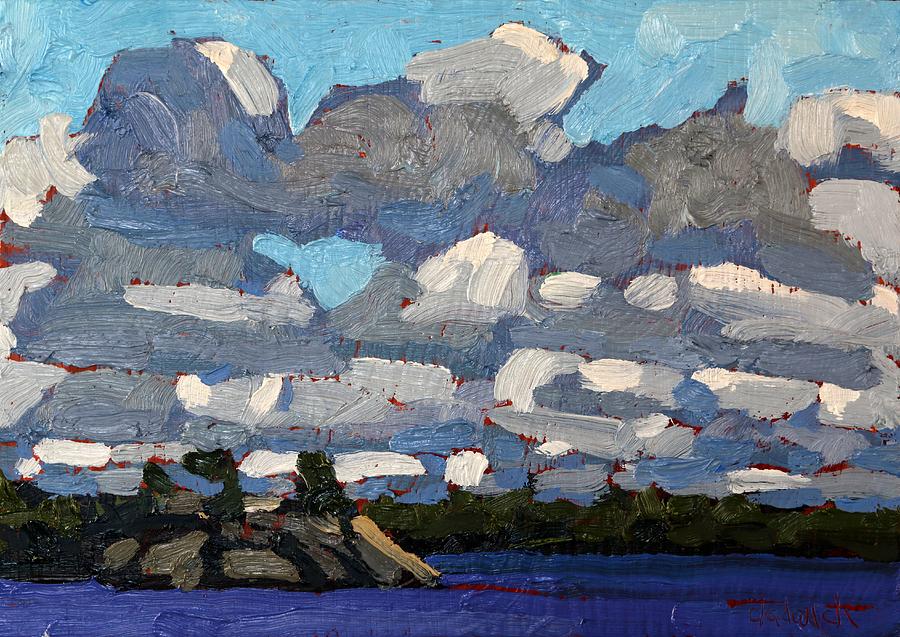Fall Painting - Midday McNabb Cumulus by Phil Chadwick