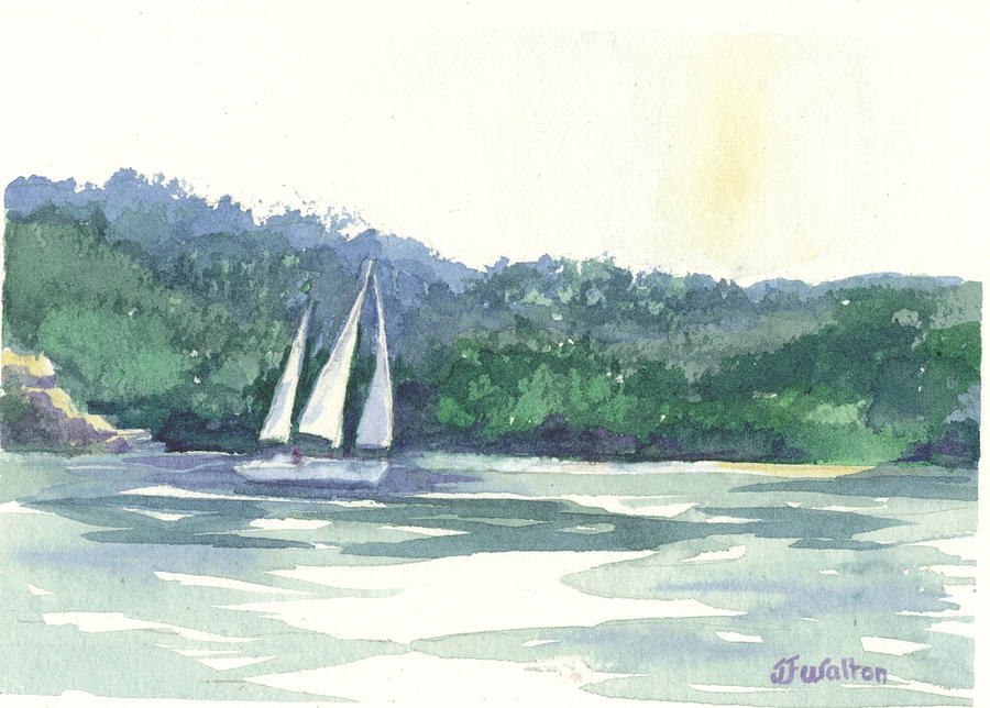 Middle Bass Sail Painting by Judy Fischer Walton